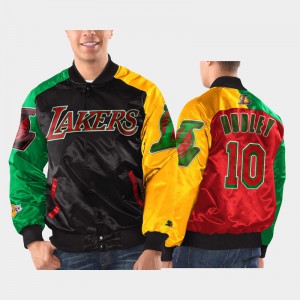 Men's Jared Dudley #10 Starter x Ty Mopkins Los Angeles Lakers BHM Black Jacket 554519-230