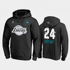 Men Kobe Bryant #24 Los Angeles Lakers The Buzz Side Sweep Pullover Black 2019 All-Star Hoodie 296388-785