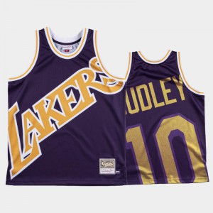 Men Jared Dudley #10 Los Angeles Lakers HWC Purple Big Face Jersey 961008-500