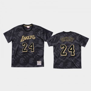 Men's Kobe Bryant #24 Black Black Toile Mesh Los Angeles Lakers T-Shirt 535869-912