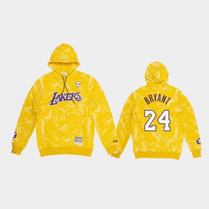 Men Kobe Bryant #24 Camo Pullover Aape Gold Los Angeles Lakers Hoodie 203349-776