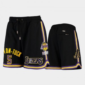 Men's Talen Horton-Tucker #5 Black Player Basketball Los Angeles Lakers Pro Standard Shorts 151589-974