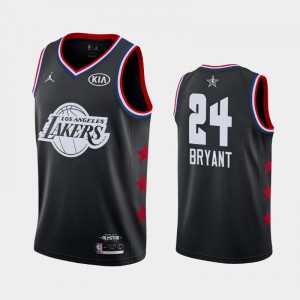 Men's Kobe Bryant #24 Black Men Game Finished Los Angeles Lakers 2019 All-Star Jersey 741078-689