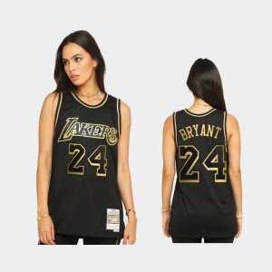 Men Kobe Bryant #24 Hardwood Classics Limited Allocation Black Los Angeles Lakers 2021 Golden Edition Jersey 614078-839