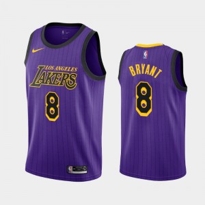 Men's Kobe Bryant #8 Purple City Los Angeles Lakers Jerseys 413055-564