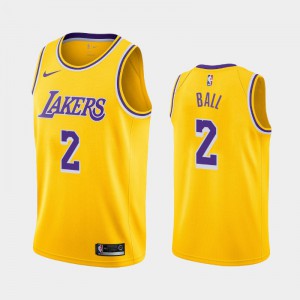 Lonzo Ball Los Angeles Lakers Gold Name and Number T-Shirt