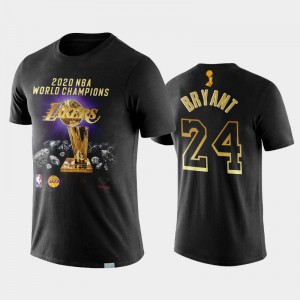 Mens Kobe Bryant #24 Los Angeles Lakers Black 2020 NBA Finals Champions 2020 Finals Champions Diamond Supply Co. x NBA T-Shirts 964148-621