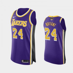 Men Kobe Bryant #24 Statement Authentic 2020 NBA Finals Bound Purple Los Angeles Lakers Jersey 517293-272