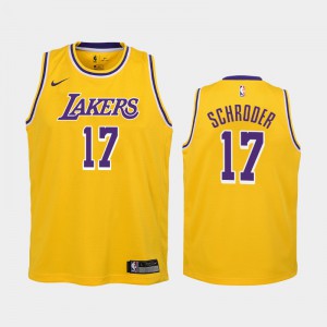 NBA Los Angeles Lakers Trikot Dennis Schroder 17 Nike 2021-22 City Edition  Throwback 60s Swingman - Kinder