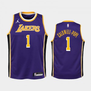 Men's Kentavious Caldwell-Pope #1 2020-21 White City Los Angeles Lakers T- Shirt 764317-867, Kentavious Caldwell-Pope Lakers T-Shirt, Mamba Jersey