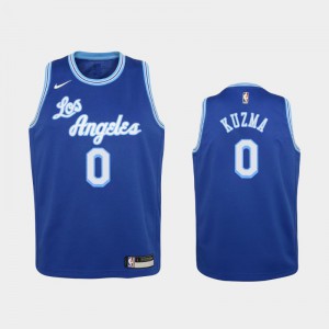 Men 0 Kyle Kuzma Jersey MPLS Blue Los Angeles Lakers Jersey