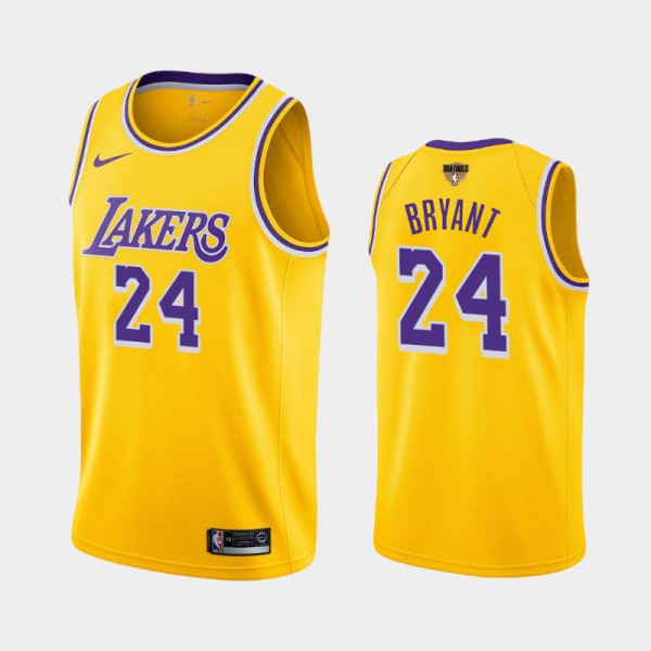 Men's Kobe Bryant #24 Los Angeles Lakers Icon Yellow 2020 NBA